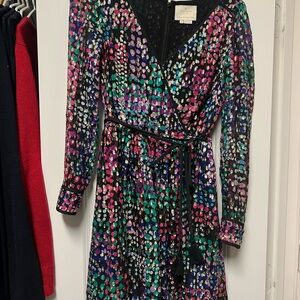 Kate Spade Multicolor Mini Wrap Dress
